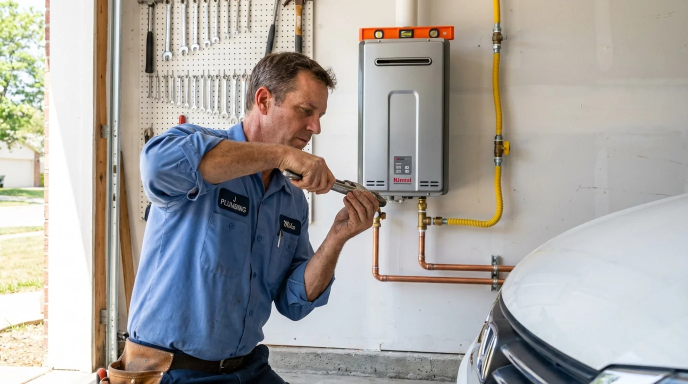Tankless water heater installation by a Johns Plumbing LLC plumber in Broxton
